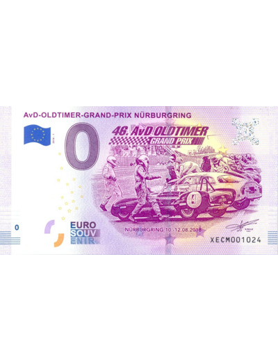 ALLEMAGNE 2018-1 AVD OLDTIMER GRAND PRIX BILLET SOUVENIR 0EURO TOURISTIQUE  NEUF