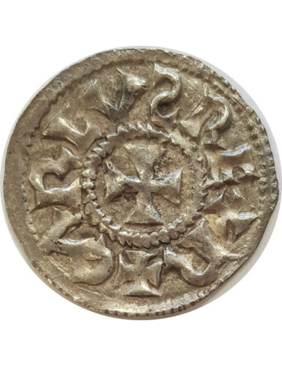 CHARLES II LE CHAUVE (843-877) DENIER CARLVS REX R METVLLO TTB+