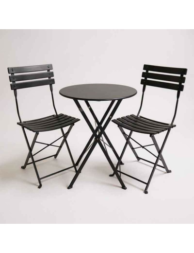 Ensemble table et 2 chaises 61x61x69cm