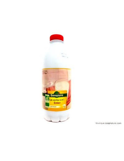 Lait Stérilisé U.H.T. Entier Bio 1L