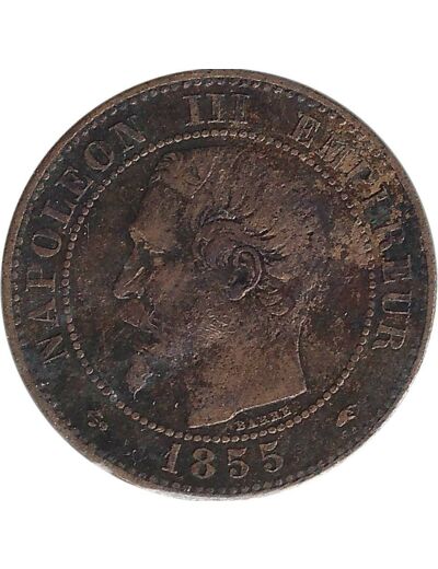 FRANCE 2 CENTIMES NAPOLEON III 1855 A (Paris) ANCRE TTB