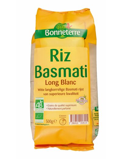 Riz long blanc Basmati bio-500g-Bonneterre