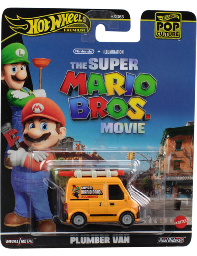 Hot Wheels HXF03 - Plumber Van Mario Bros Movie, orange - 1/64