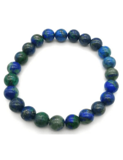 Bracelet en azurite-malachite 8 mm