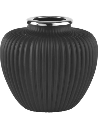 VASE EN VERRE COSTE L.20cm H.20cm