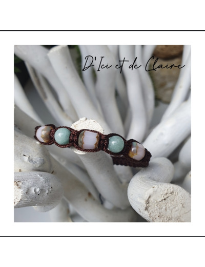 Bracelet Shamballa 5 perles de verre