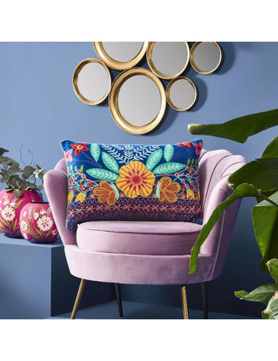 Coussin Frida tissu multicolore 40x60cm