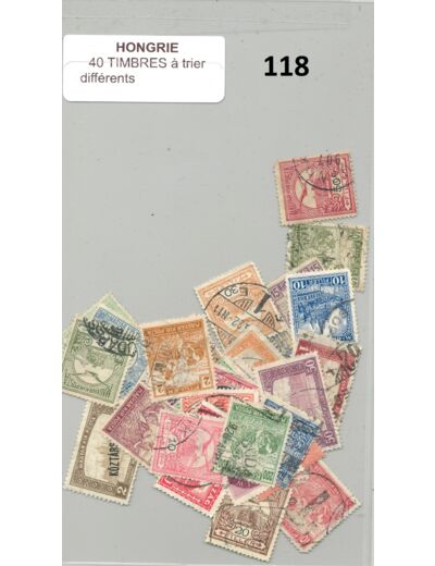 40 TIMBRES HONGRIE DIFFERENTS A TRIER  *118