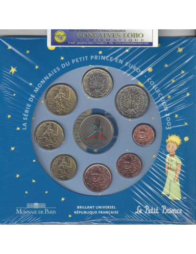 FRANCE 2003 PETIT PRINCE SERIE 8 Monnaies BU