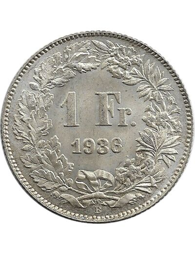 SUISSE 1 FRANC 1936 B SUP