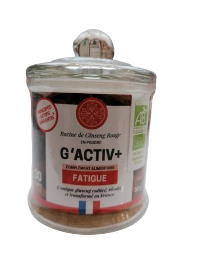 G'Activ+ racine de Ginseng rouge en poudre-30g-Jardins d'Occitanie