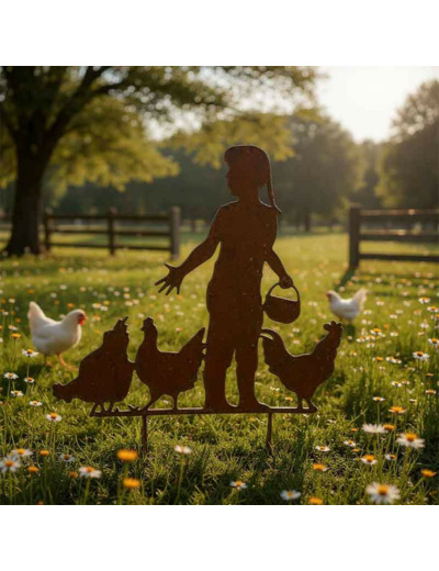 Silhouette déco jardin Campagne 109x1x134cm