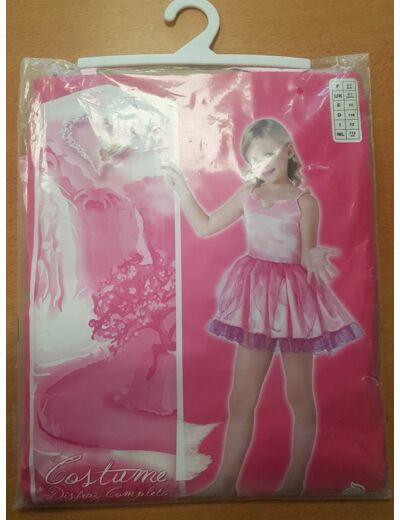 COSTUME ROBE DE FEE ROSE TAILLE 5/7 ANS