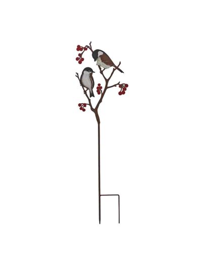 Silhouette déco oiseaux sur branches 25x1x90cm
