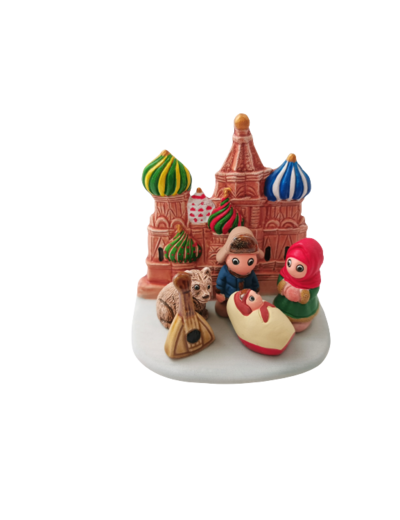 CRECHE en céramique BLOC 8x7cm- RUSSIE
