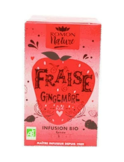 TISANE FRAISE GINGEMBRE 16X1,8G Romon Nature