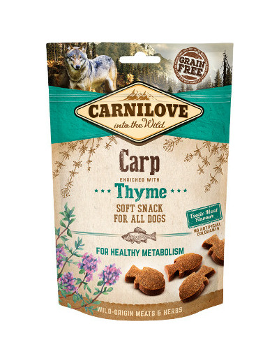 Friandises Semi-Humide Carpe/Thym (Sans céréales) - 200GR