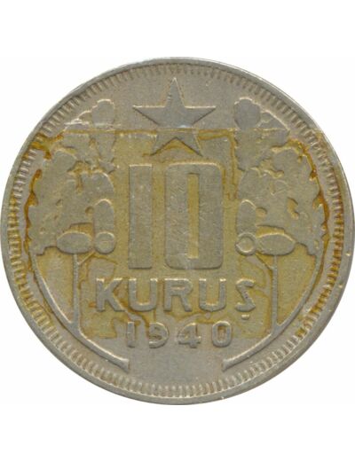 TURQUIE 10 KURUS 1940 TB+