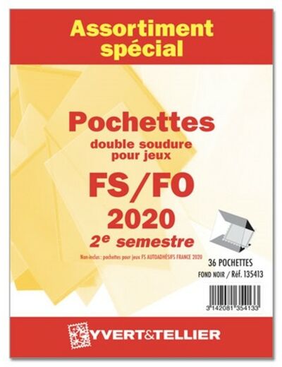 ASSORTIMENT POCHETTE DOUBLE SOUDURE 2020 de 36 pochettes 2ème semestre (Yvert)