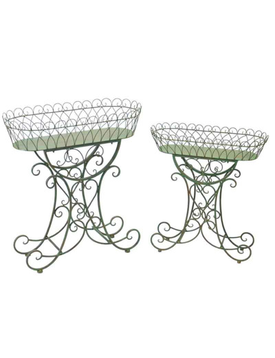 Ensemble de 2 jardinières ovale 74x34x82cm