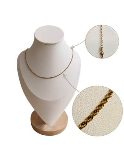 Collier en Acier inoxydable Doré 50cm - maille 2.5mm