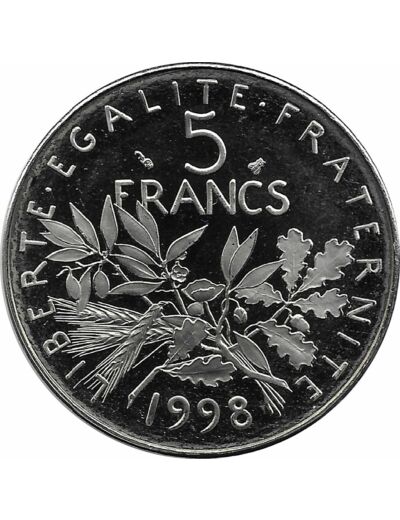 FRANCE 5 FRANCS ROTY 1998 BE