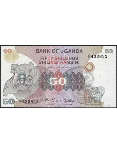 OUGANDA 50 SHILLINGS non daté (1982) SERIE C27 NEUF W18a