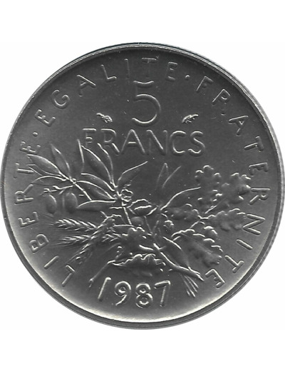 FRANCE 5 FRANCS ROTY 1987 FDC