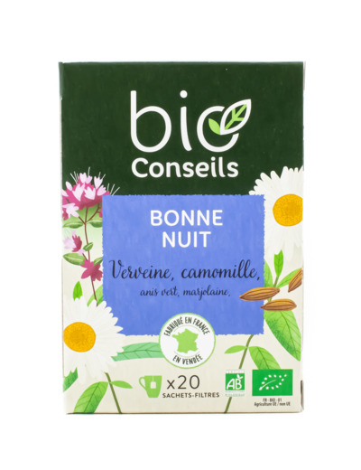 Infusion Bonne Nuit Verveine Camomille Bio 20 sachets