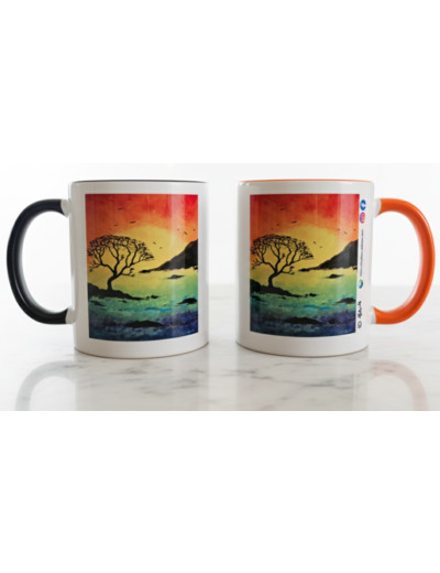 Mug imprimé avec tableau "Embrasement #2"