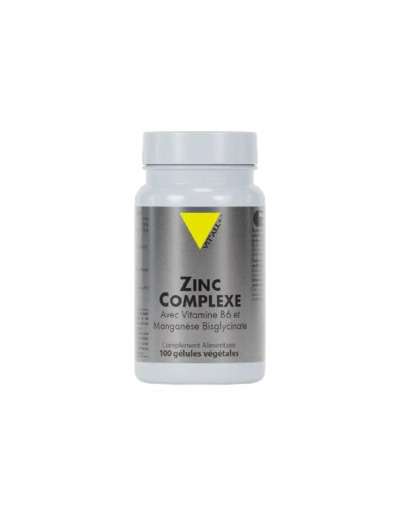 Zinc Complexe(Zinc, Vitamine B6, Manganèse)-100 gélules-Vit'all+