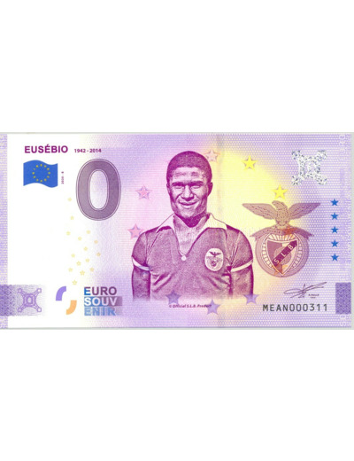 PORTUGAL 2020-8 EUSEBIO BILLET SOUVENIR 0 EURO TOURISTIQUE  NEUF