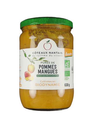 Purée De Pommes Mangues 630g Bio