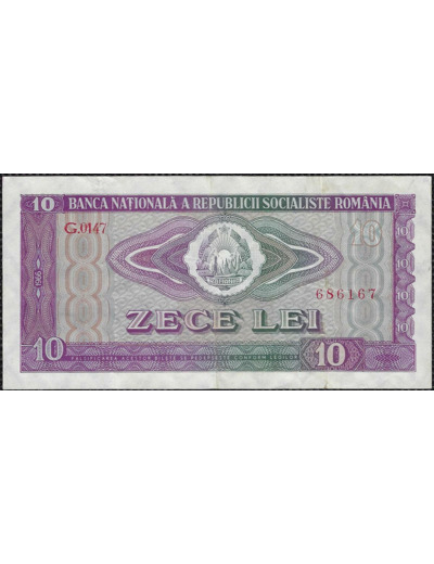 ROUMANIE 10 LEI 1966 Série G.0147 TTB+ (W94a)