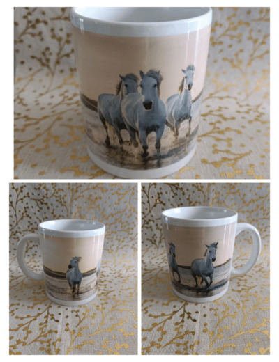 Mug chevaux - Blanc