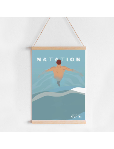 Affiche Natation Vintage "La nage"