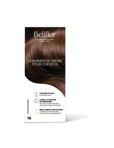 Coloration Crème pour Cheveux 16 Châtain Doré