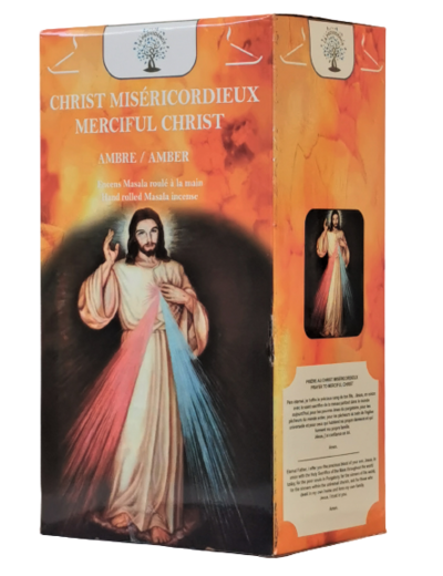 1 étui de 12 bâtons d'Encens - Christ Miséricordieux - Ambre