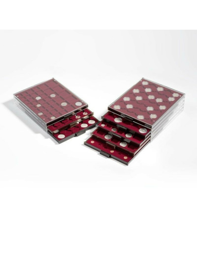 MEDAILLIER 54 CASES BORDEAUX pour 2 euro (Leuch)