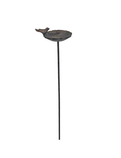 Mangeoire oiseau fonte à planter 86x19cm