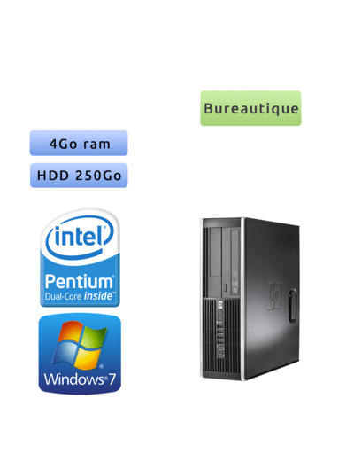 Hp 8300 Elite SFF - Windows 7 - G2020 4GB 250GB - PC Tour Bureautique Ordinateur