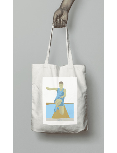 Tote bag ou sac athlétisme "saut athlétique homme"