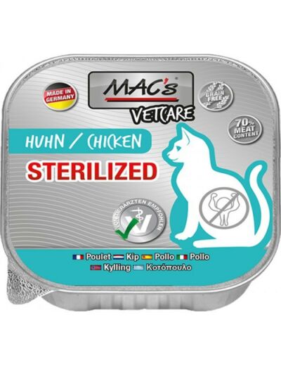 MAC'S Vetcare Sterilized Poulet pour chat - 100 g