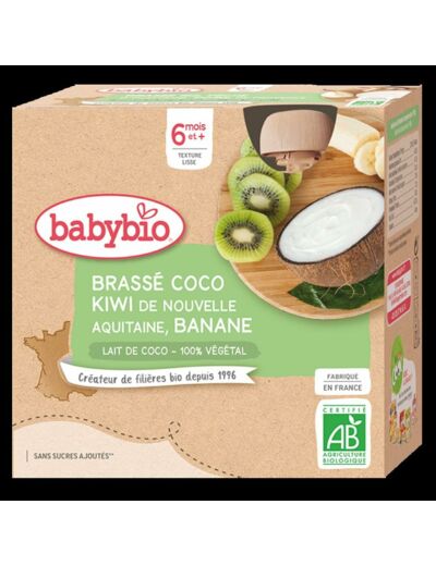 Brasse coco kiwi banane gourde 4x85g Babybio