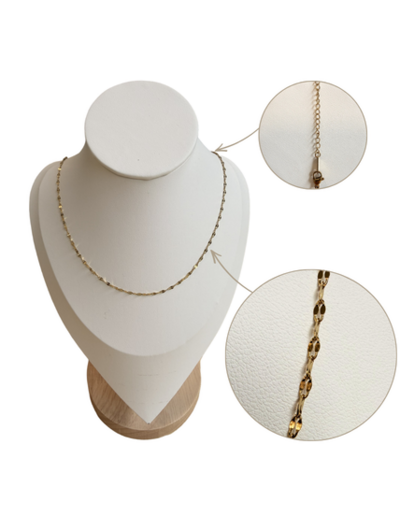 Collier en Acier inoxydable Doré 60cm - maille 2mm