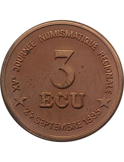 ECU TEMPORAIRE 3 ECU DE COLMAR 1995 UNC (497 ex.)