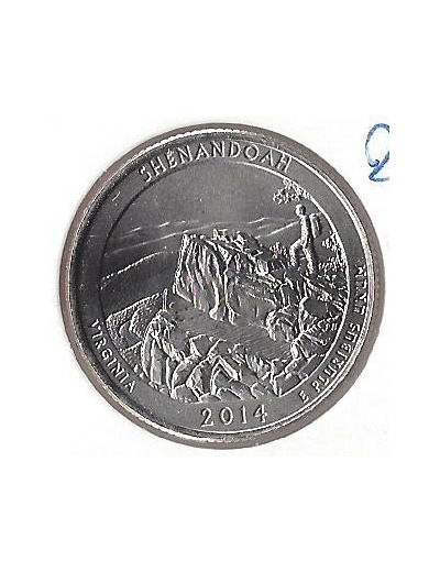 AMERIQUE (U.S.A) 1/4 DOLLAR 2014 D SHENANDOAH SUP-