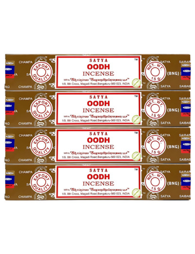 Encens Satya OODH - Bois De Oudh - 4 boites de 15 gr