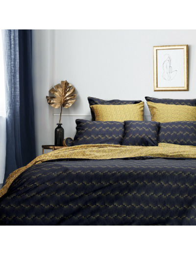 Housse de couette MANHATTAN GOLD BLUE Garnier-Thiebaut