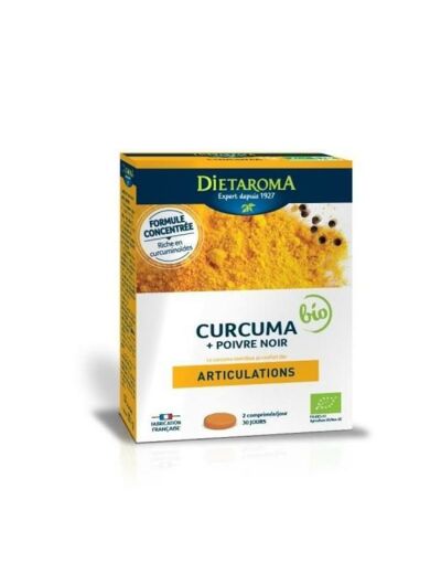 Curcuma et poivre noir Bio-60 comprimés-Dietaroma